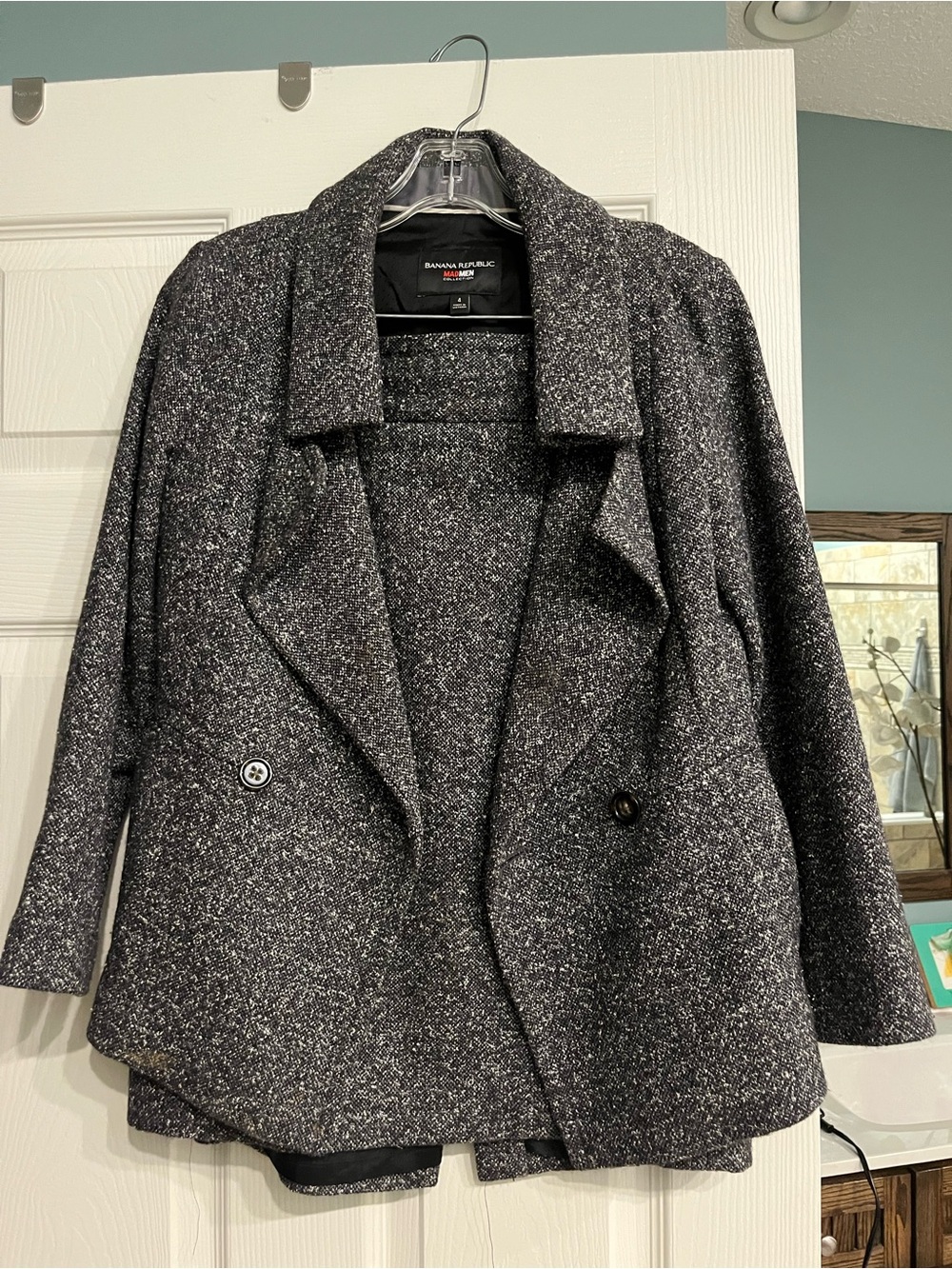 Banana Republic Women's Charcoal Speckled Blazer Jacket